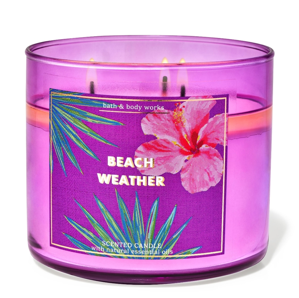 Bath & Body Works candle Beach Weather 14.5oz BBW 3-wick